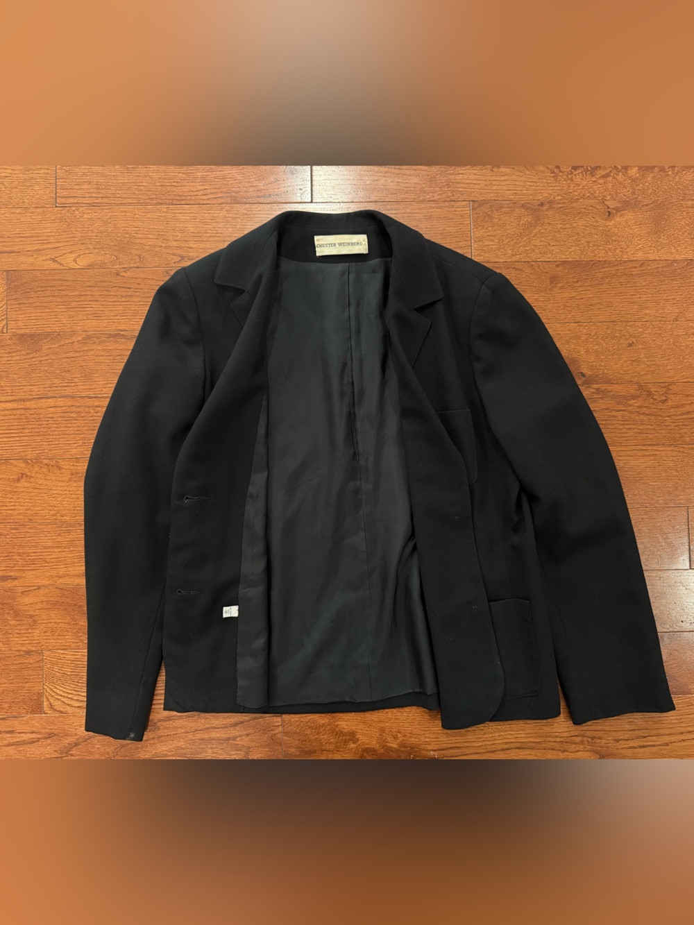 Vintage Chester Weinberg Tailored Black Women's Blazer Jacket - Picture 7 of 10